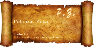 Petrics Zita névjegykártya